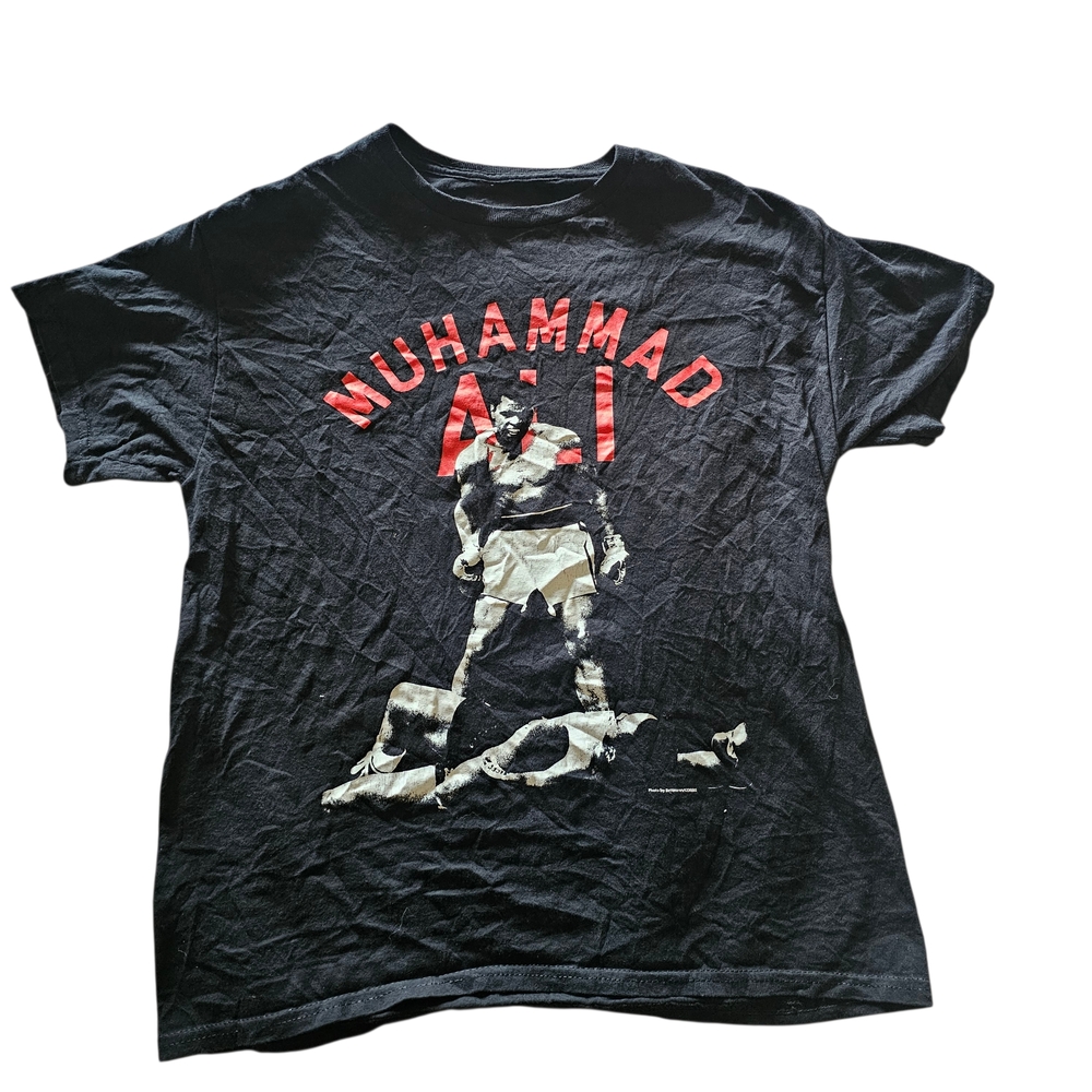 Muhammad Ali Graphic T-Shirt Boxing Legend Black Tee Size M